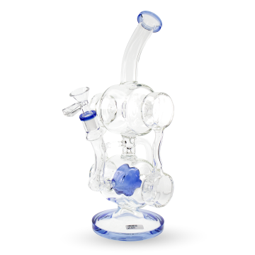 13 IN DONUT PERCOLATOR RECYCLER GLASS WATER PIPE